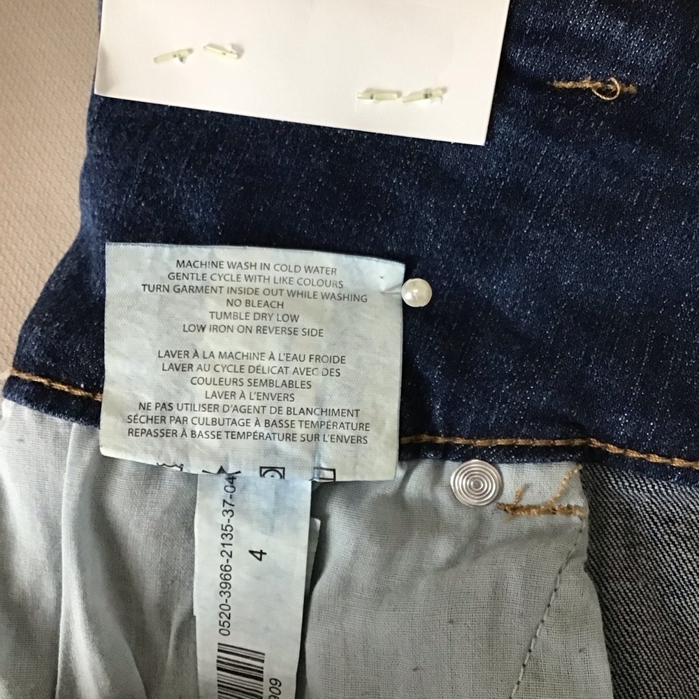 Bluenotes Olivia Dark Blue Distressed High Rise Jean Shorts - Picture 8 of 11